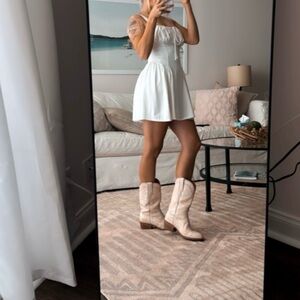 White Dress with spandex